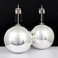 Pair of Large Ball Lamps, Manner of Karl Springer - Sold for $2,250 on 01-29-2022 (Lot 429).jpg